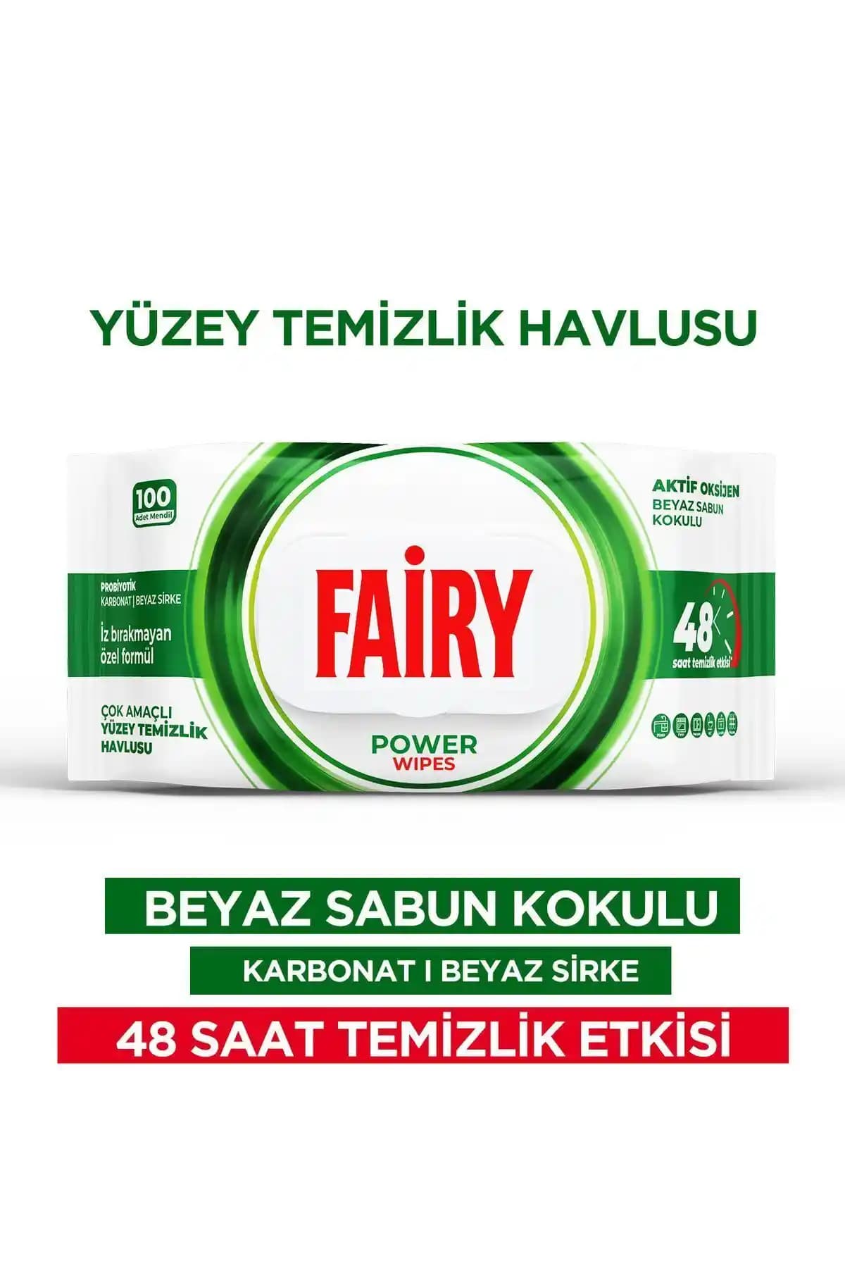 Fairy Power Wipes Yüzey Temizleme Mendili Günlük Hijyen ve Pratik Temizlik Çözümü
