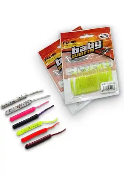 Fujin Baby Worm 5.2 cm Floating LRF Silikon Balık Yemi Tatlı Su Levrek Avı İçin