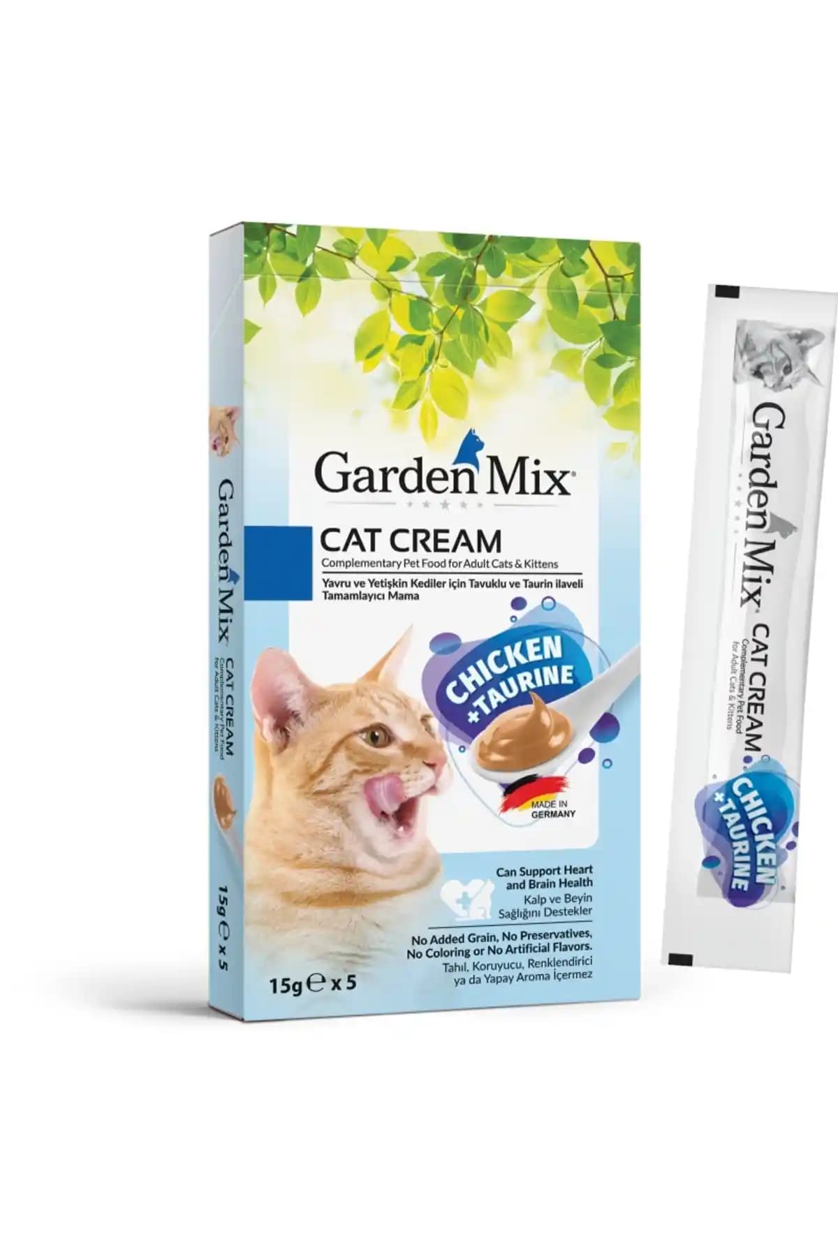 Gardenmix Kedi Kreması Tavuk+Taurin: Sağlıklı ve Lezzetli Tamamlayıcı Kedi Beslenmesi