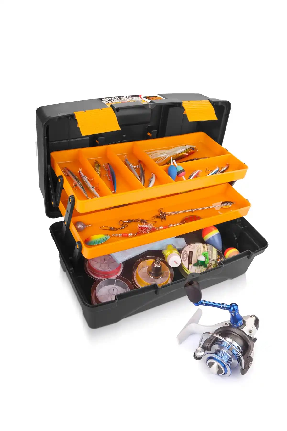 Genel Markalar 17 İnç Raflı Balıkçı Çantası Dayanıklı ve Organize Edici Depolama Çözümü