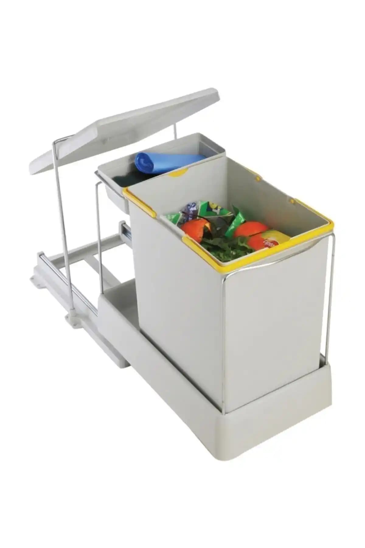 Genel Markalar 21500 Raylı Dolap İçi Çöp Kovası 20 Lt Pratik ve Estetik Mutfak Çözümü