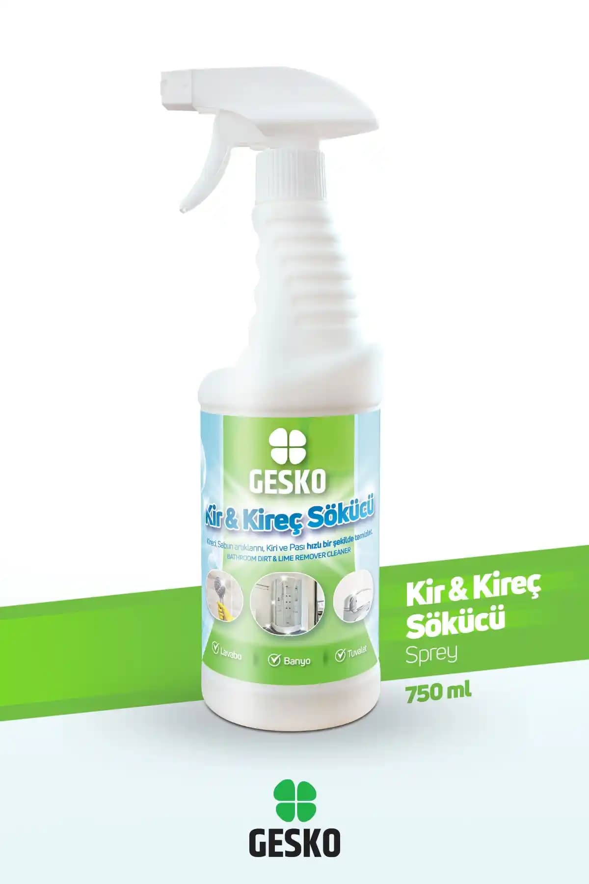 Gesko Kireç Sökücü Sprey Banyo ve Duş Alanları İçin Güçlü ve Ekonomik Temizlik Çözümü