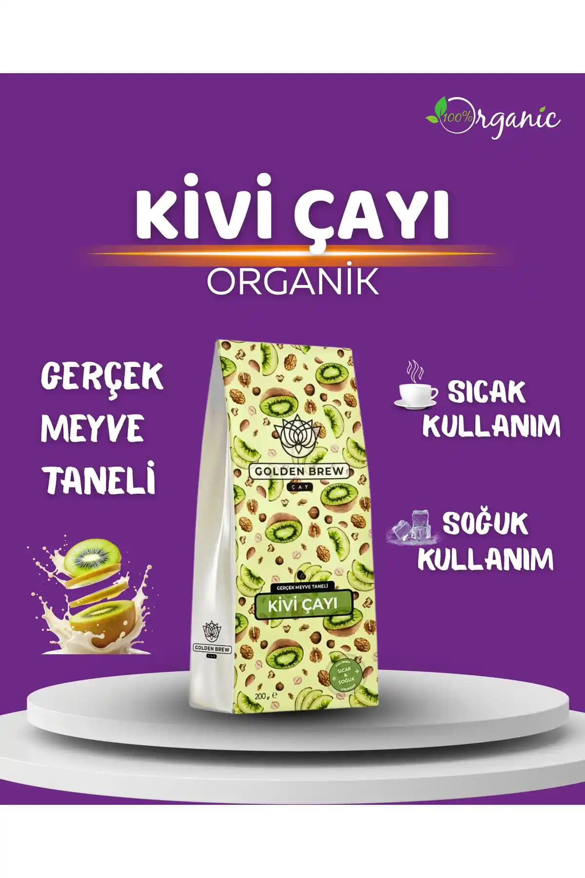 Golden Brew Kivi Parçacıklı Meyve Çayı Doğal İçeriklerle Ferahlatıcı ve Lezzetli Bir Seçenek