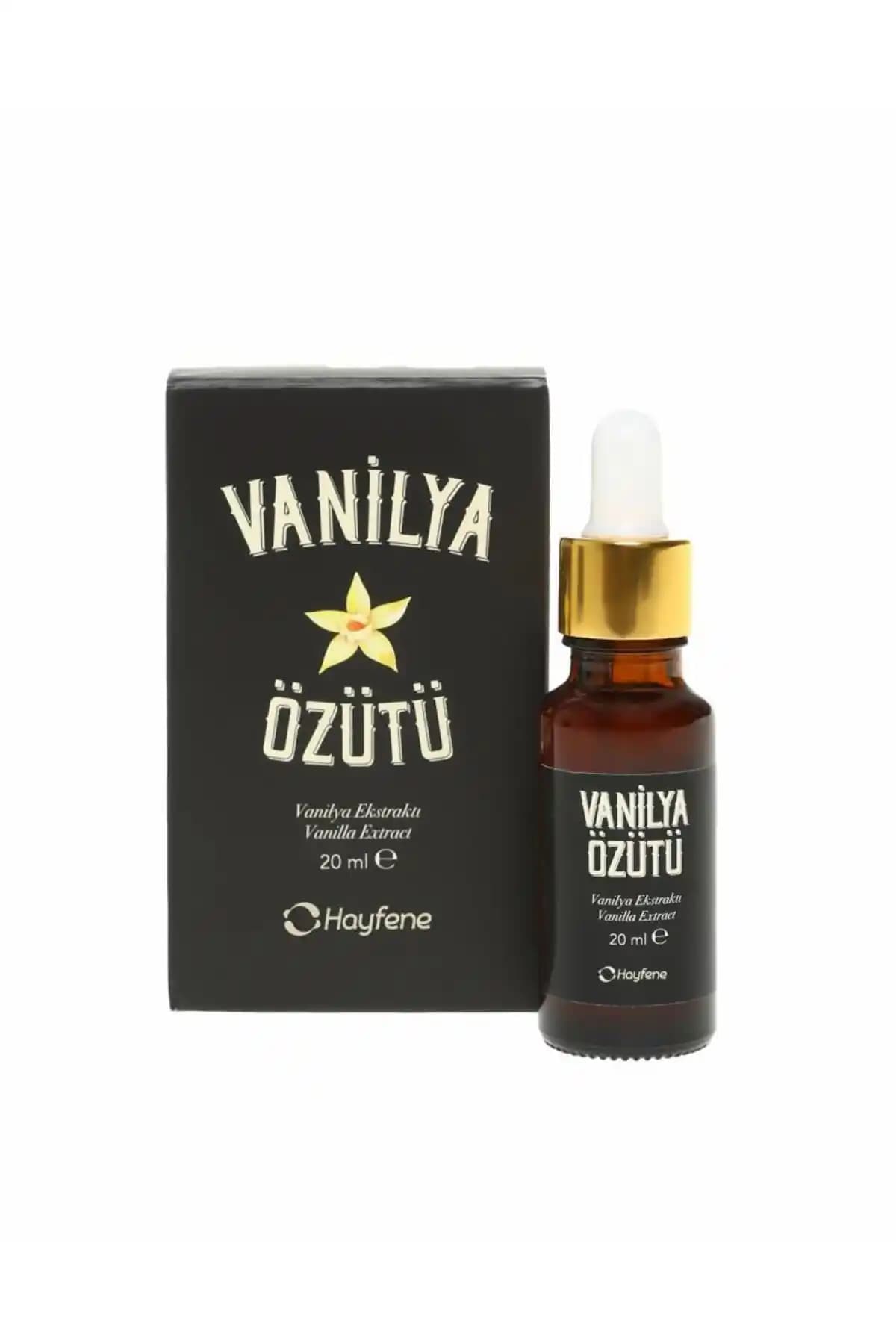 Hayfene Vanilya Özütü 20 ml Doğal Aromasıyla Mutfak ve Kozmetik İçin Uygun