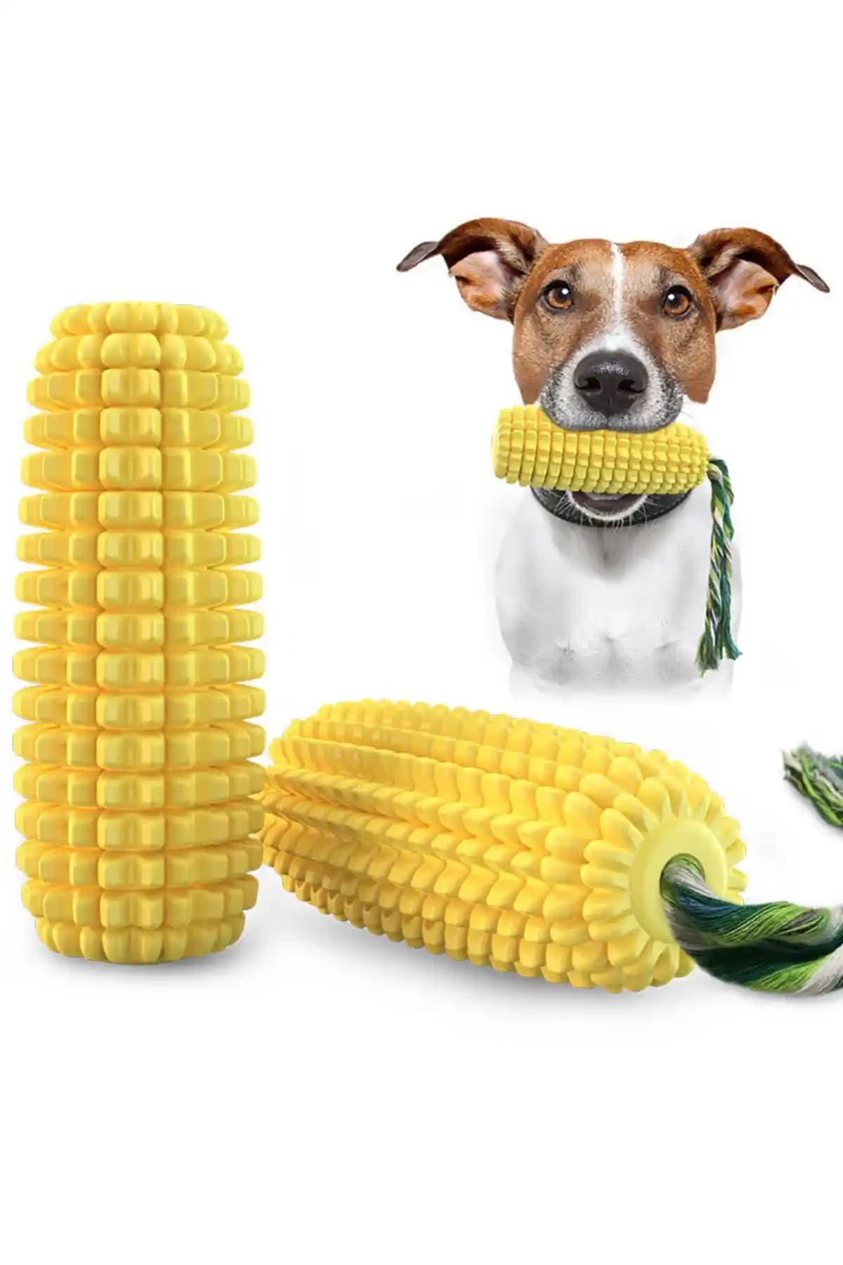 Holidog Mısır Şekilli Köpek Diş Sağlığı ve Enerji Yönlendirme Oyuncağı