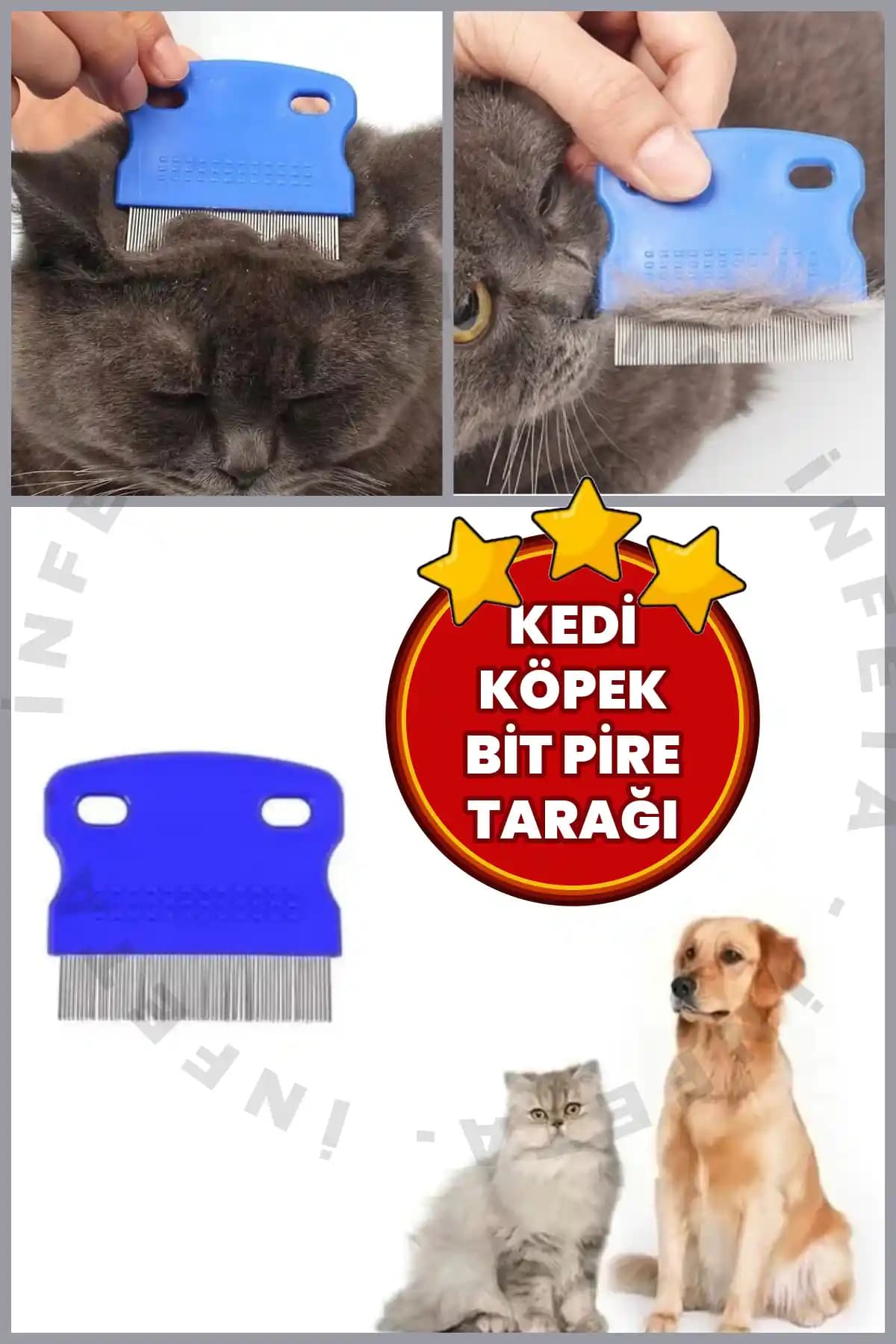 İnfeta Kedi ve Köpek Tüy ve Bit Toplayıcı Tarak İncelemesi ve Kullanım Rehberi