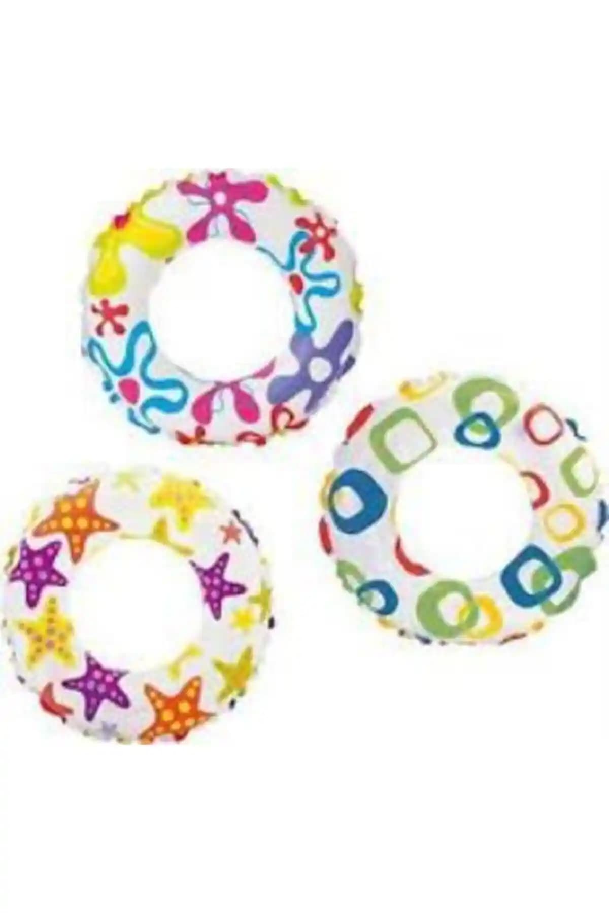 Intex Sevimli Desenli Simit 61cm Çocuklar İçin Güvenli ve Eğlenceli Oyun Arkadaşı