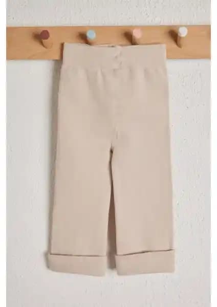 Katia & Bony Pamuklu Çocuk Tayt Pantolon Krem Renkli Konfor ve Şıklık Sunar