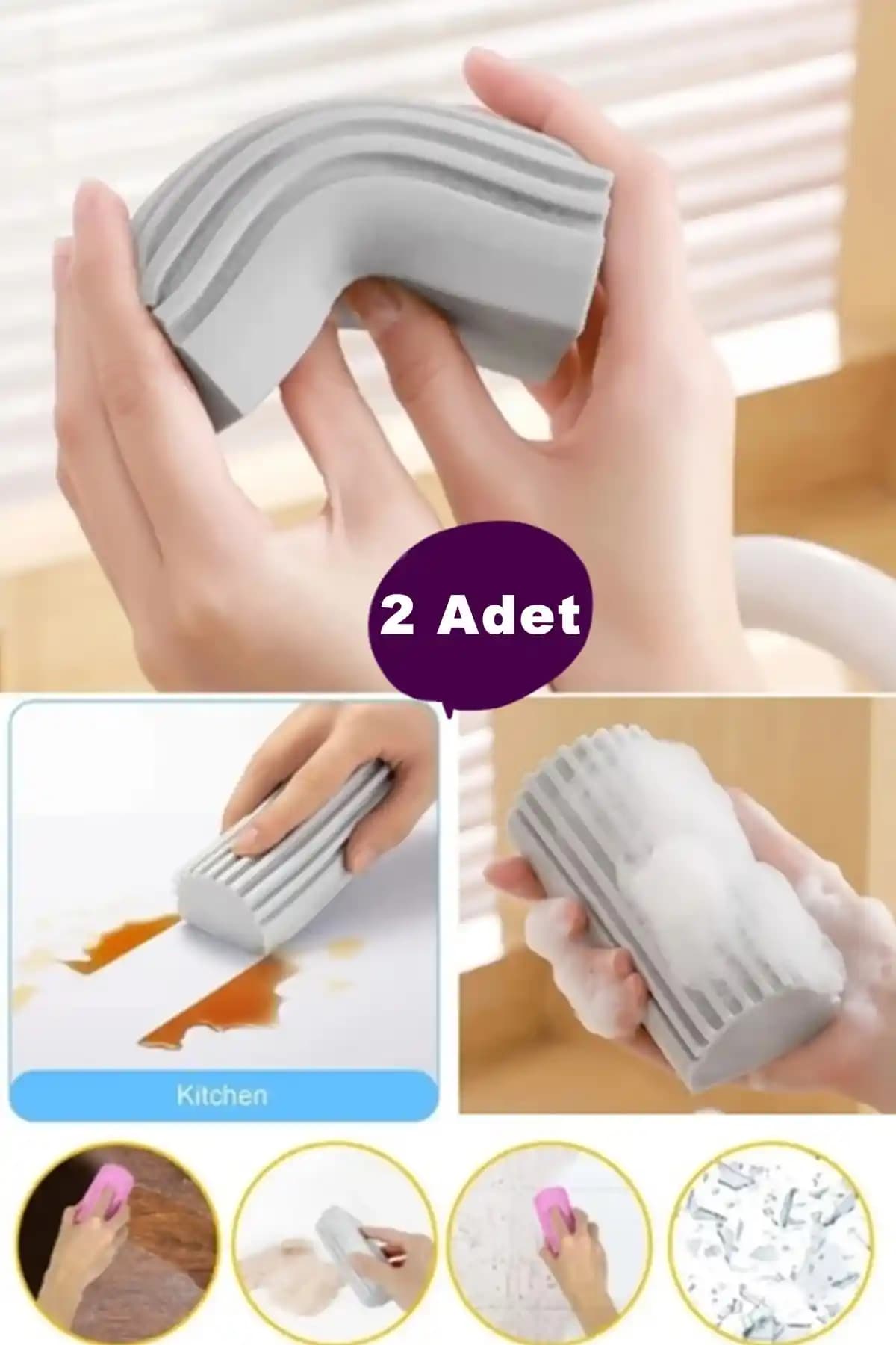 Kitchen Beauty Sihirli Nemli Sünger Seti ile Mutfak ve Ev Temizliğinde Yeni Dönem