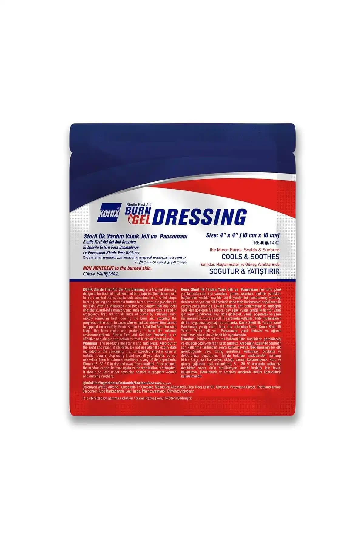 Konix Steril İlk Yardım Yanık Pansumanı: Güvenli ve Etkili Acil Müdahale Çözümü