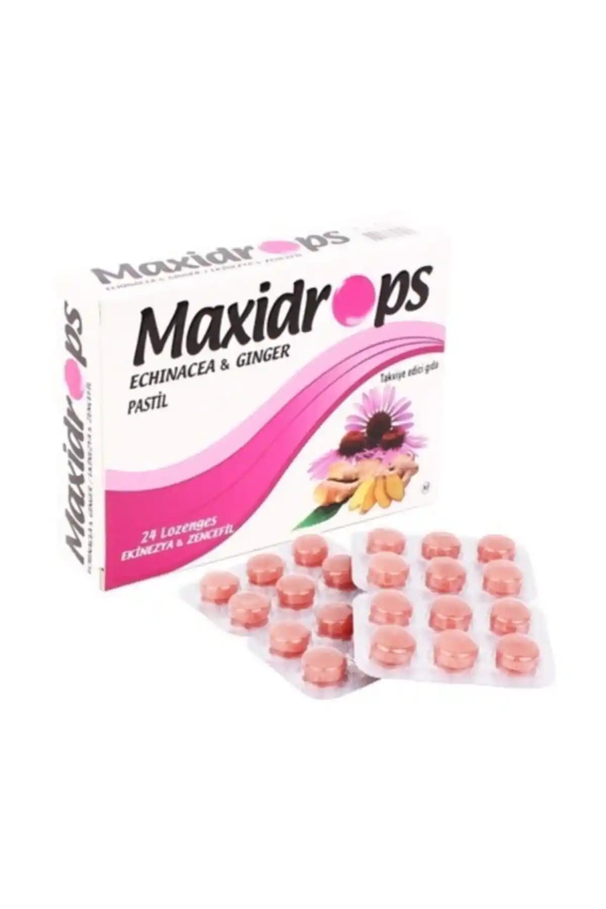 MAXİ Maxıdrops Ekinezya Zencefil Pastil ile Bağışıklık Güçlendirme ve Boğaz Rahatlatma