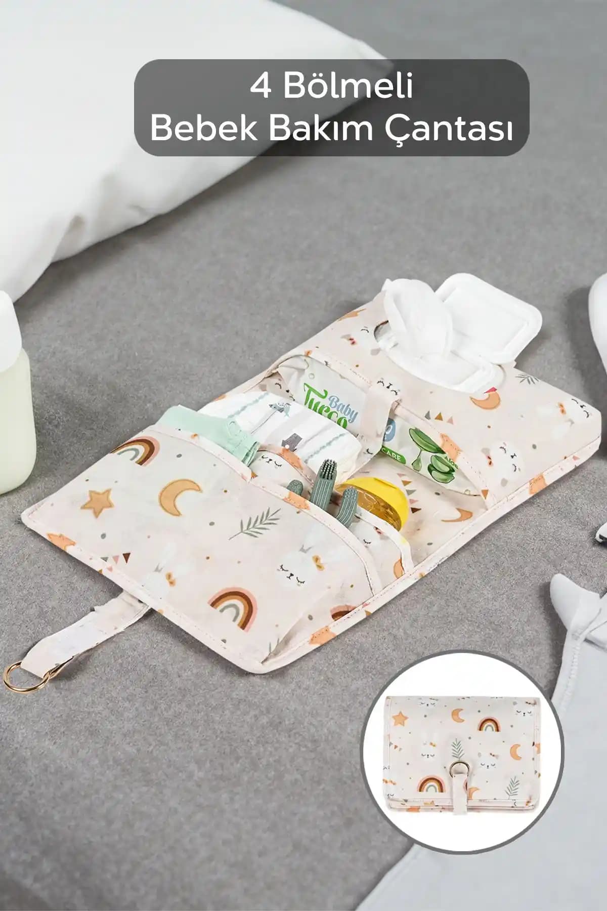 Meleni Baby Bebek Alt Açma Bakım Çantası: Pratiklik ve Şıklığın Birleştiği Tasarım