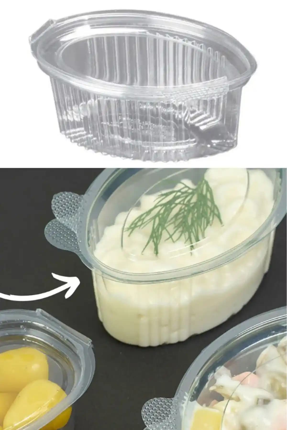 Merpak Kapaklı Plastik Sos Kabı 80 cc dayanıklı ve hijyenik kullanım için uygun