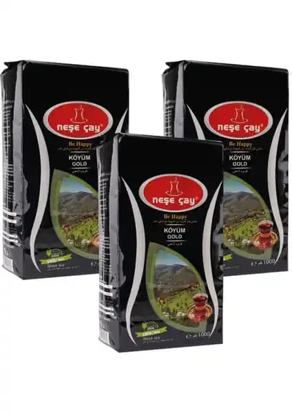 Neşe Çay Köyüm Gold 1000 gr Türkiye Menşeli Kaliteli Siyah Çay Harmanı