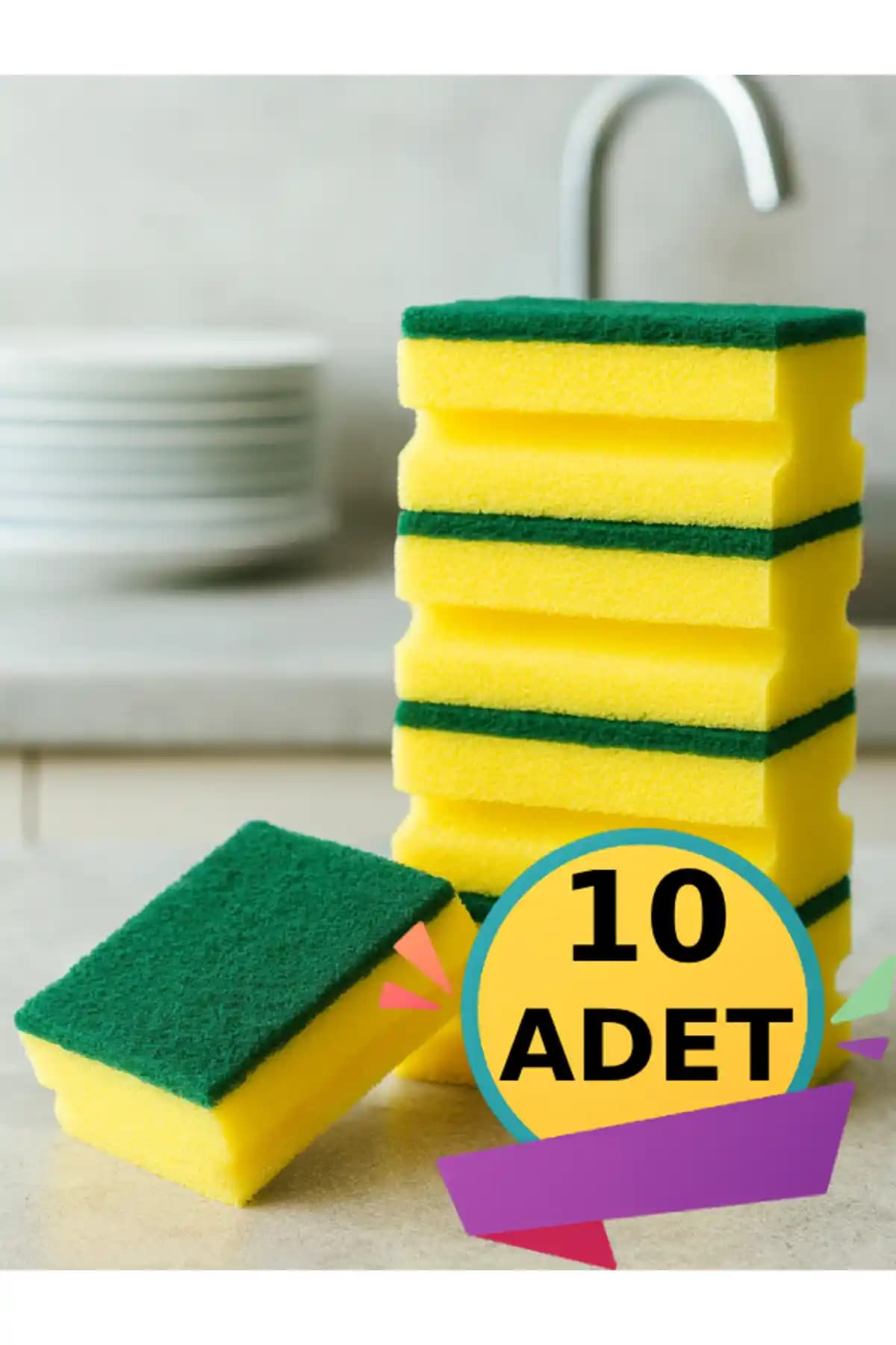 Nistabolje 10 Adet Klasik Bulaşık Süngeri: Dayanıklı ve Çok Yönlü Temizlik Çözümü