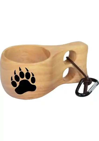 Nurgaz Kuksa Bardak Bear Doğal ve Geleneksel Finlandiya El Sanatlarından Ürün
