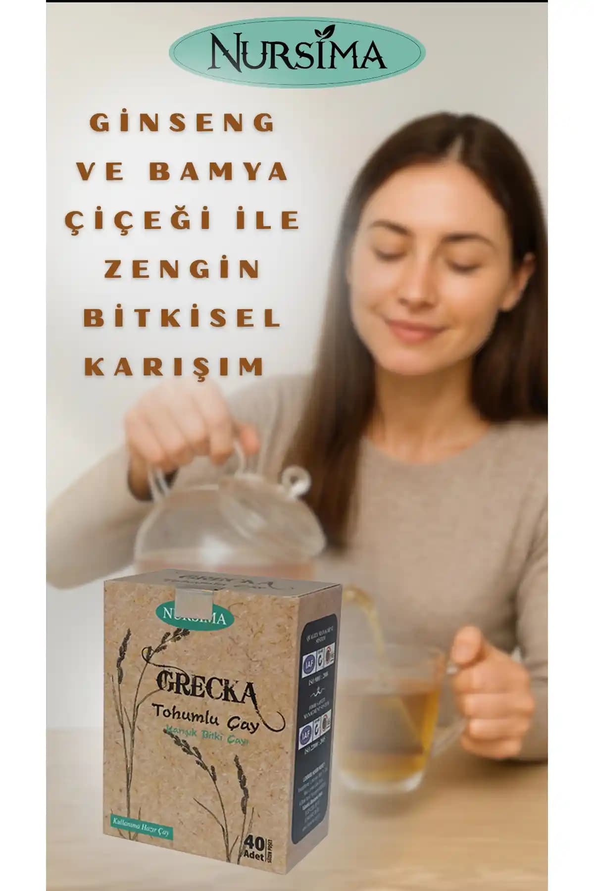 Nursima Greçka Tohumlu Organik Bitki Çayı Sağlıklı Sindirim ve Ferahlatıcı Aromayla