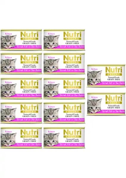 Nutri Feline Yavru Kedi Konserve Tavuk ve Ton Balığı Sağlıklı Beslenme Seçeneği