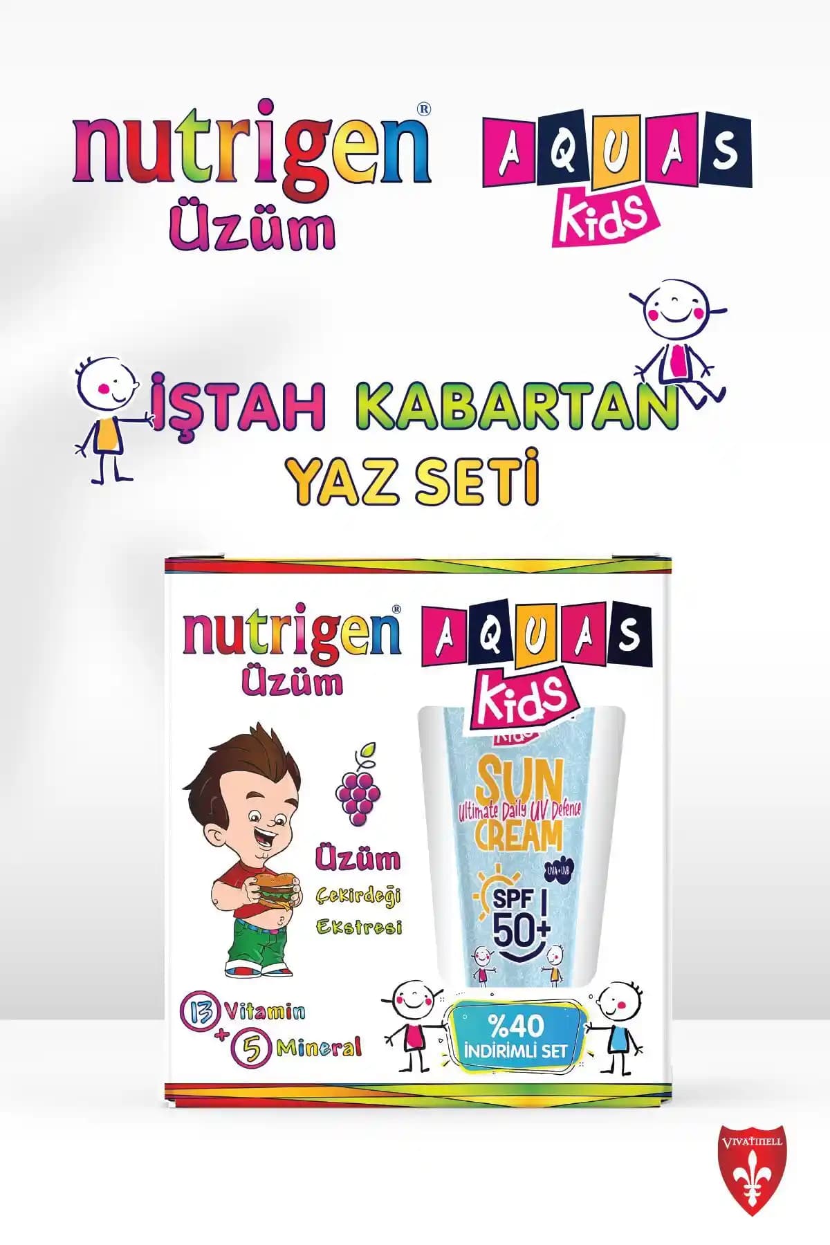 Nutrigen Üzüm Aquas Kids SPF 50 Güneş Kremi Çocuklar İçin Güvenilir Koruma ve Bakım