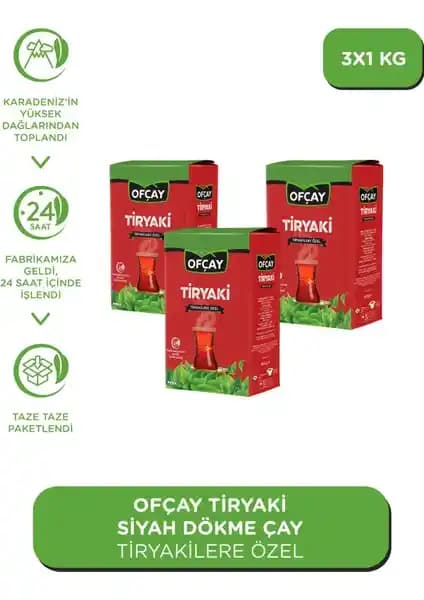 Ofçay Tiryaki Dökme Siyah Çay 3 Kg ile Doğal ve Zengin Aromalı Çay Keyfi