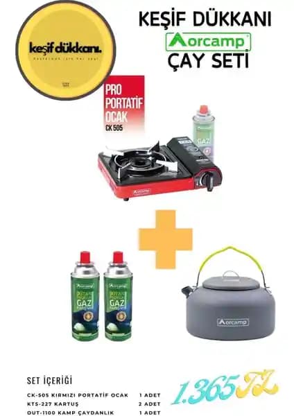 Orcamp Keşif Dükkanı Orcamp Çay Seti: Kamp Deneyimini Kolaylaştıran Portatif Çözüm