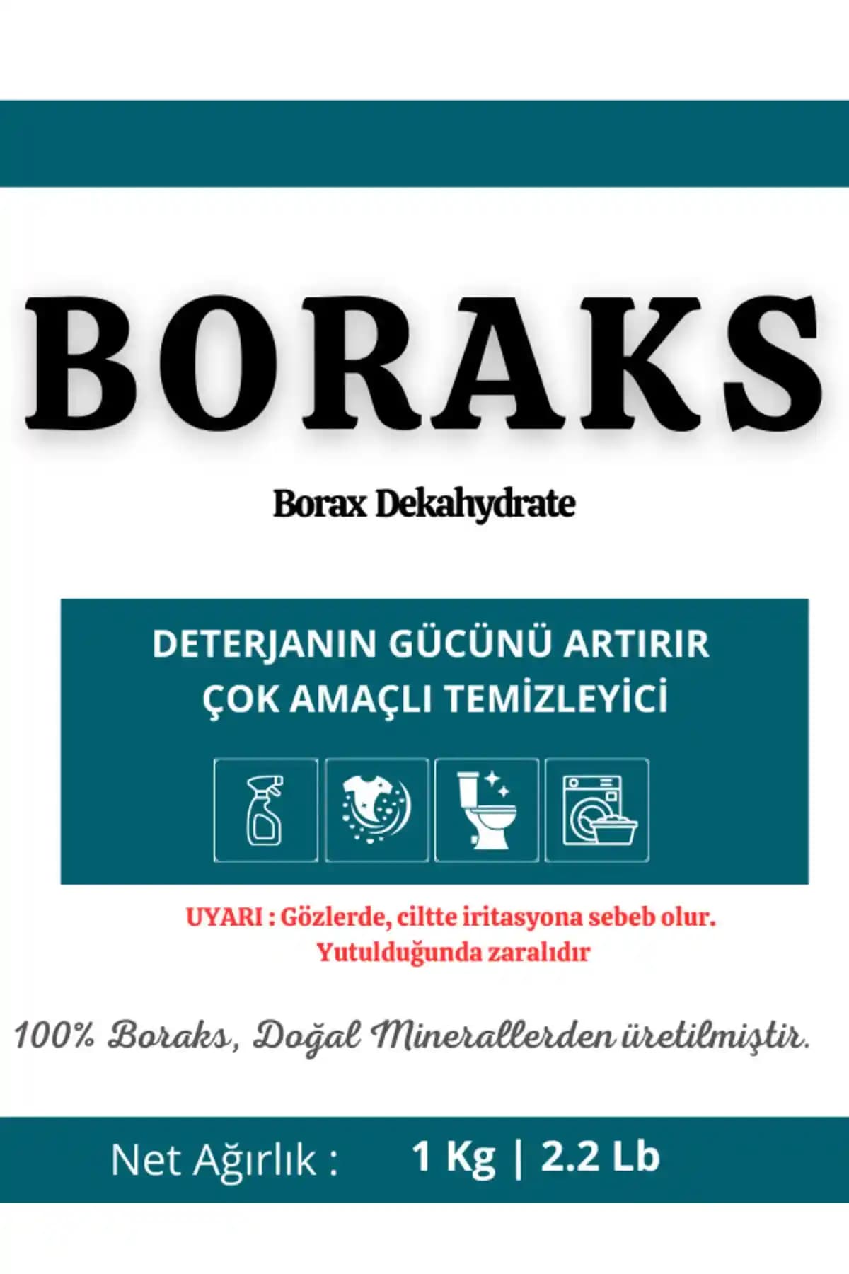 Pandora Arts Boraks Toz Doğal Deterjan Katkısı: Çevre Dostu ve Yüksek Performanslı Temizlik Çözümü