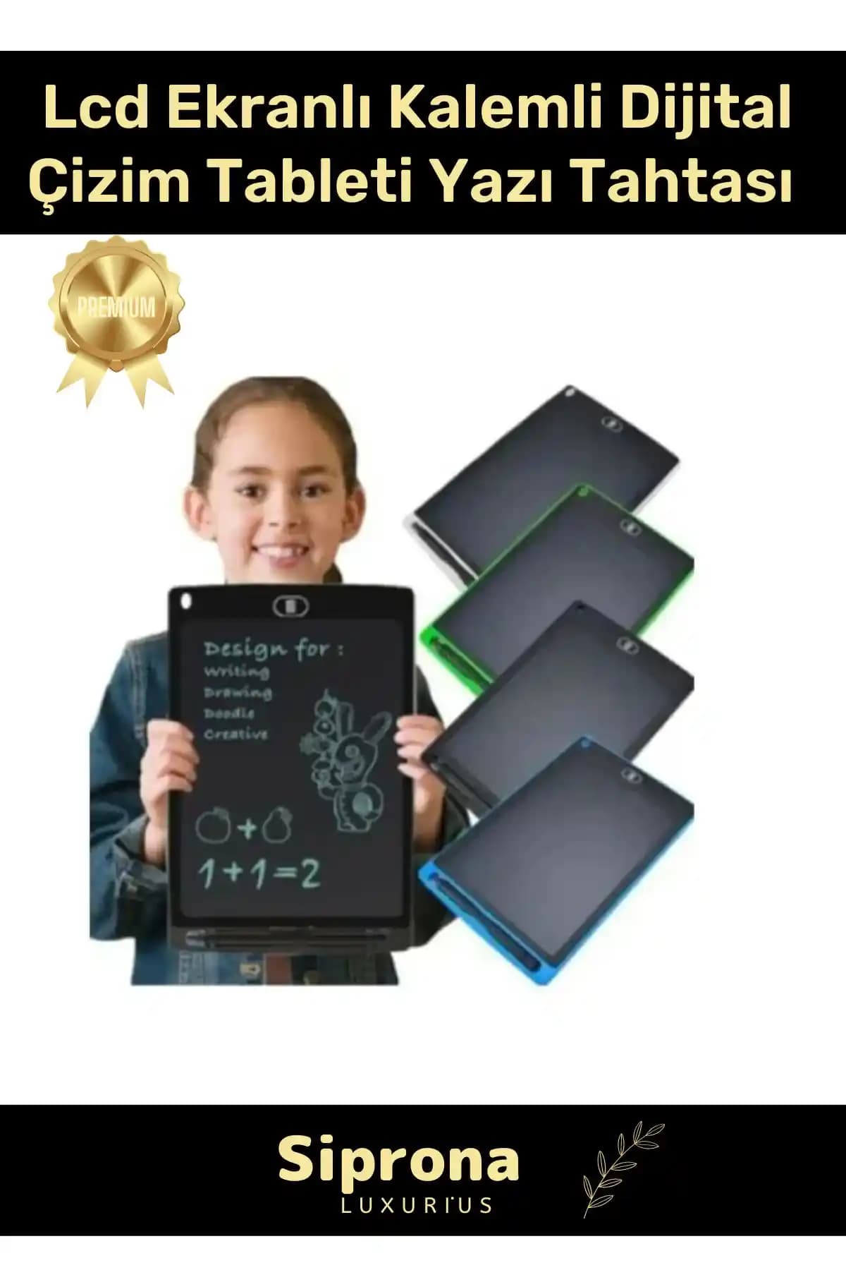 Pembe Renkli Genel Markalar LCD Ekranlı Dijital Çizim Tableti Çocuklar ve Yetişkinler İçin Çok Yönlü Kullanım