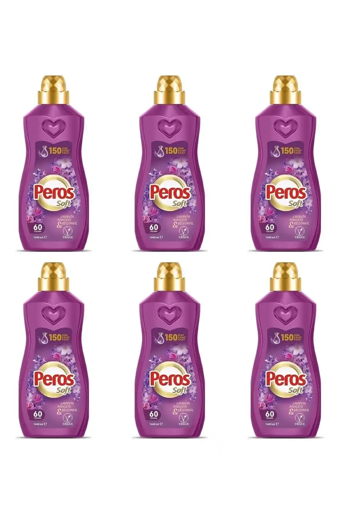 Peros 6'lı Süper Avantajlı Konsantre Yumuşatıcı Seti Lavanta ve Begonvil Kokularıyla