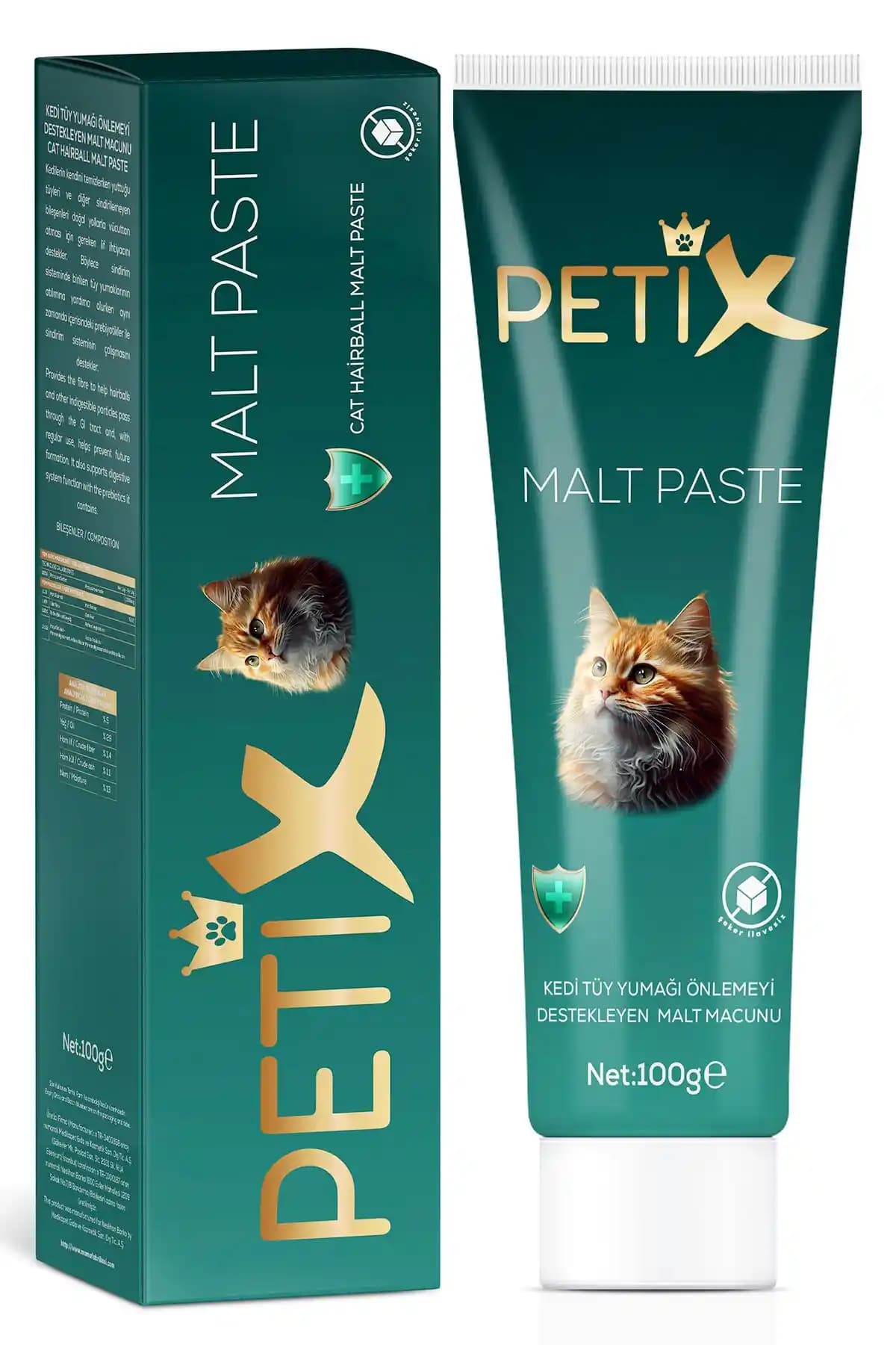 Petix Anti-Hairball Kedi Malt Macunu: Tüy Yumağı Önleyici ve Sindirim Destekli Ürün