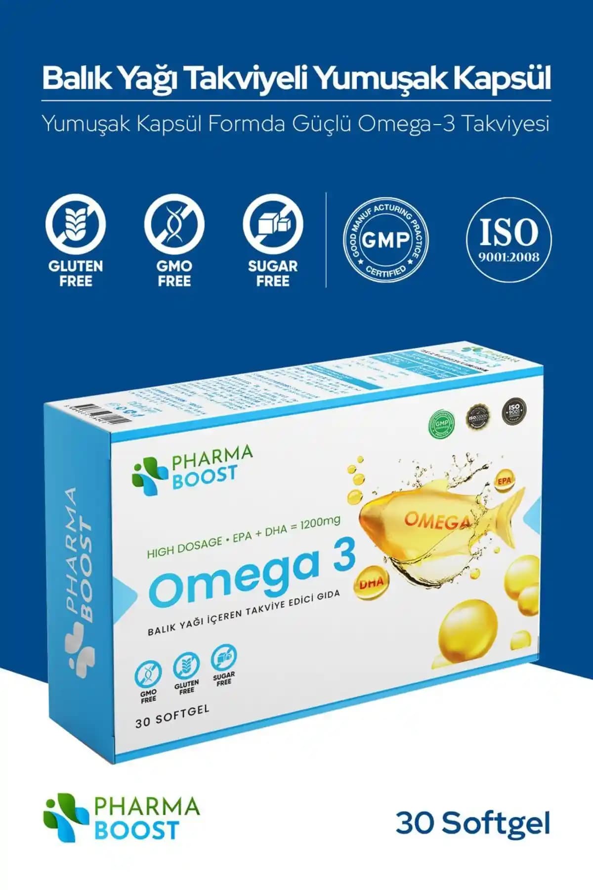PHARMA BOOST Omega 3 Softjel: Sağlıklı Yaşam İçin Güvenilir Balık Yağı Takviyesi