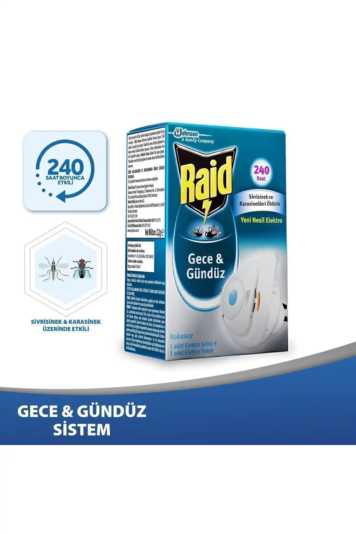 Raid Gece ve Gündüz Sinekkovar Cihazı: Uzun Süreli ve Etkili Sineklik Çözümü