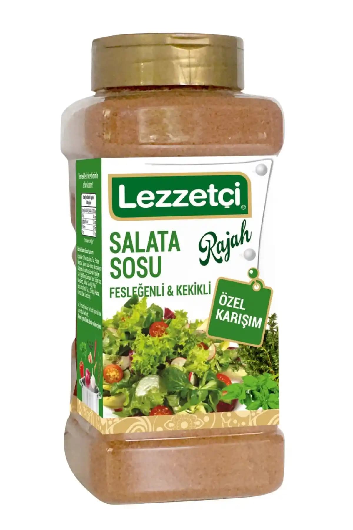 RAJAH Fesleğenli Kekikli Salata Sosu 600g Doğal ve Katkısız Sağlıklı Seçenek