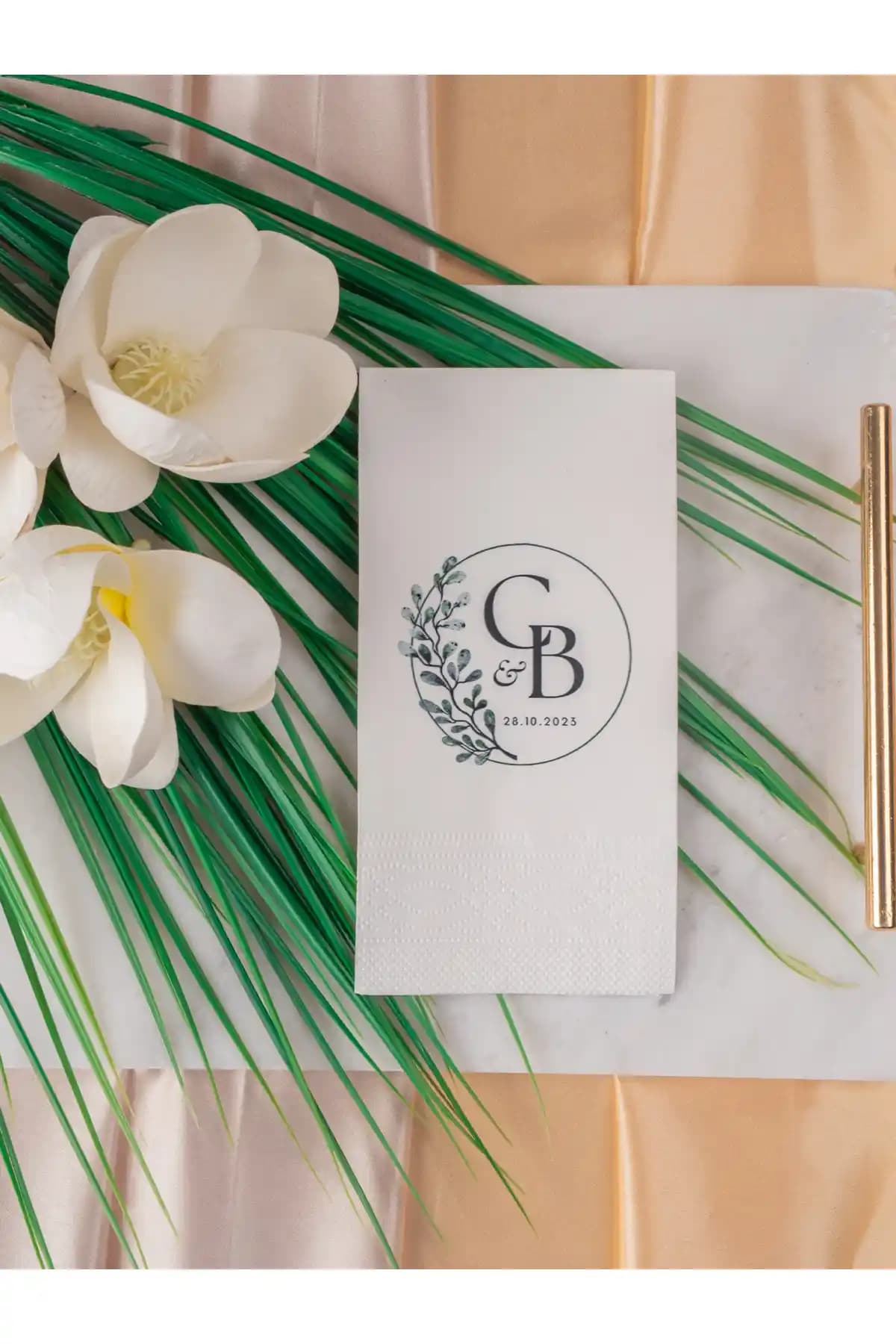 Rima Tasarım Baskılı Söz Düğün ve Nişan Peçetesi: Şık ve Fonksiyonel Masa Dekorasyonu Ürünü