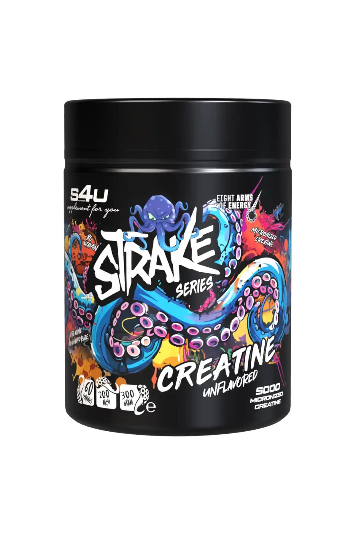 S4U Strake Series Kreatin 300g: Saf ve Mikronize Formülüyle Performans Artışını Destekler