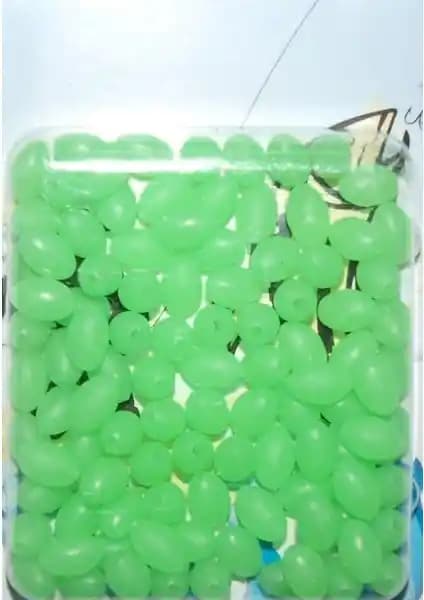 Sasa Fosforlu Oval Boncuk 5x8 mm 100'lü Paket Takı ve El İşi Malzemeleri