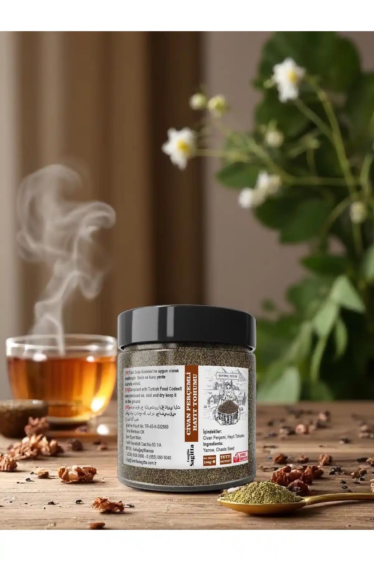 Sevinç Teyze Civan Perçemli Hayıt Tohumu Karışımı Bitkisel Çayı Doğal Sağlık ve Regl Desteği