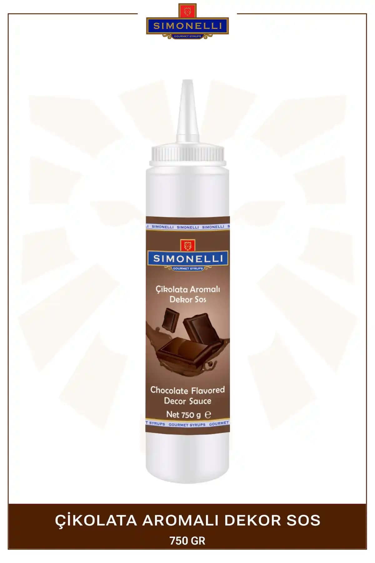 Simonelli Dekor Sos Çikolata Aromalı 750 Gr Tatlı Dekorasyon Malzemesi Türkiye Menşei