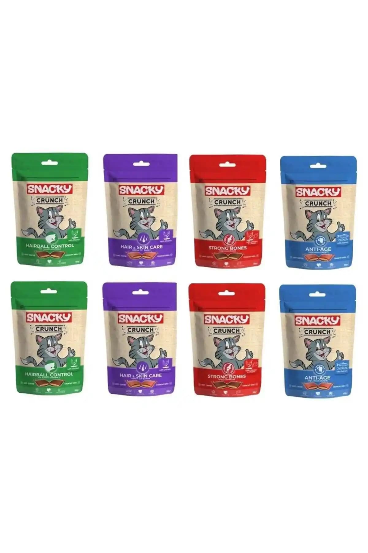 Snacky Crunch 4 Çeşit Karma Kedi Ödülü: Lezzetli ve Güvenilir Atıştırmalık Seçeneği