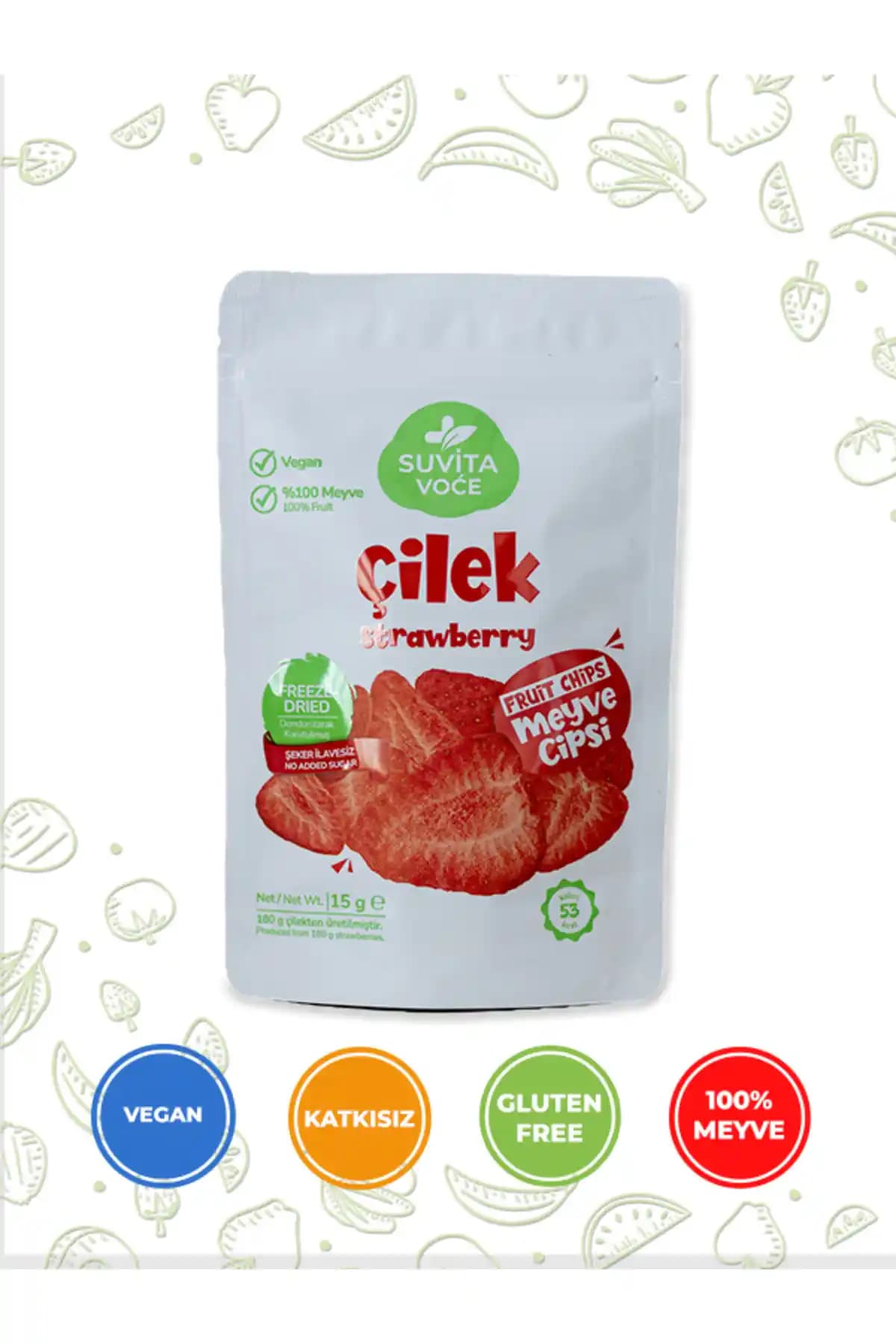 Suvita Voce Kuru Çilek Meyve Cipsi Sağlıklı ve Doğal Atıştırmalık Seçenekleri