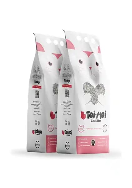 Toi Moi 2'li Paket: Yüksek Kaliteli, Tozsuz ve Güçlü Topaklaşma Özelliğine Sahip Kedi Kumu