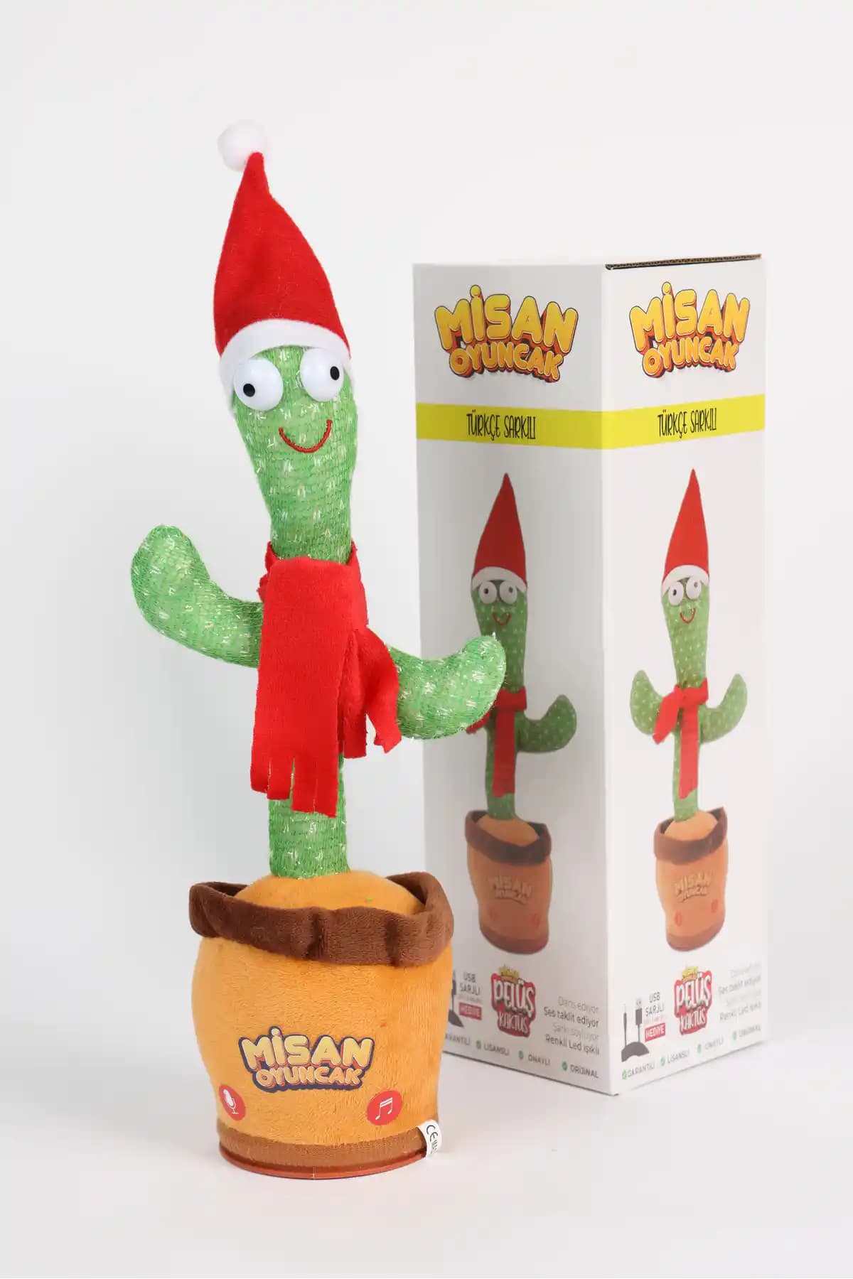 Türkçe Müzikli, Şarjlı Konuşan Dans Eden Kaktüs Oyuncağı Çocuklar İçin Eğlence ve Eğitim Arasında