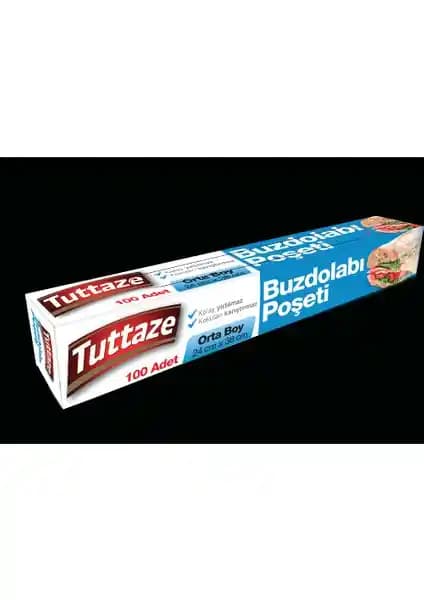 Tuttaze Orta Boy Buzdolabı Poşeti 100'lü: Dayanıklı ve Hijyenik Saklama Çözümü