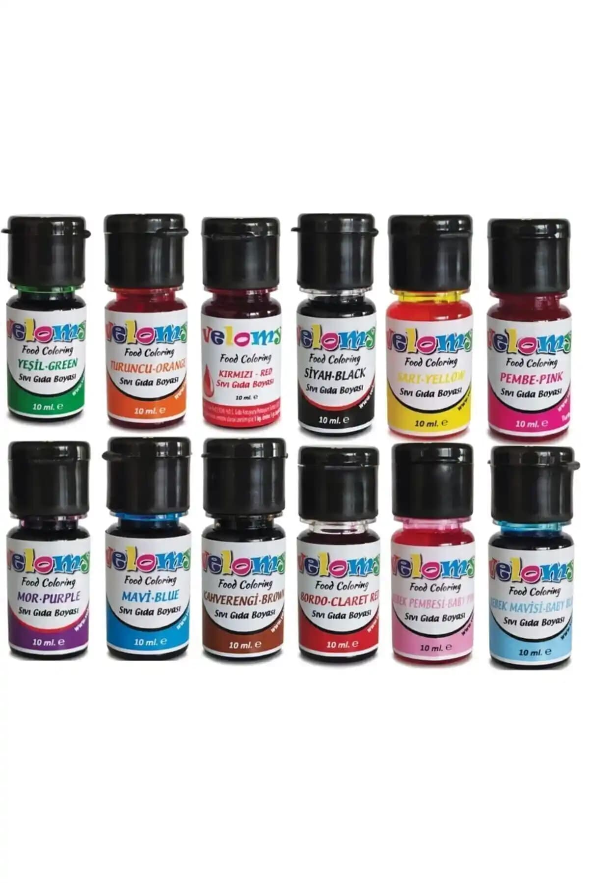 Velomy 12 Renkli Sıvı Gıda Boyası Seti ile Çok Yönlü Renk Uygulamaları ve Kullanım İpuçları