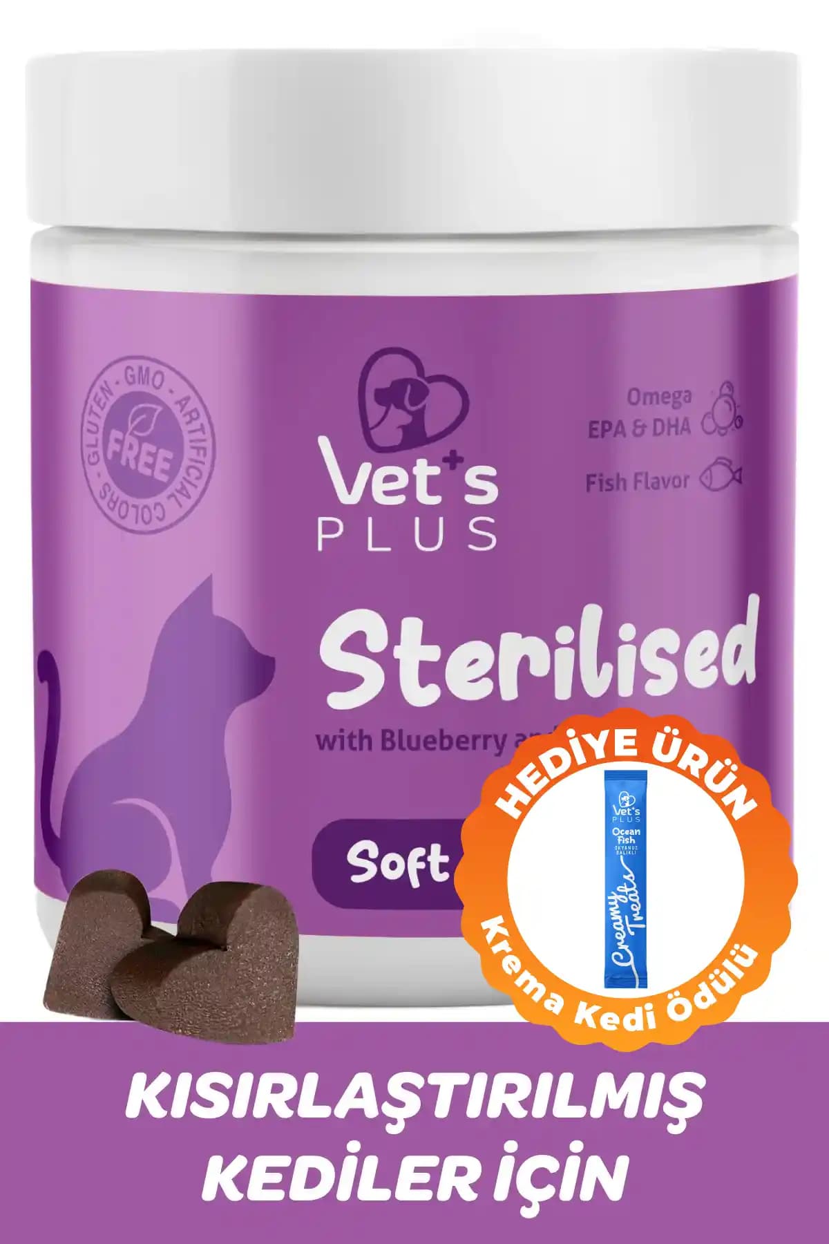 Vet's Plus Sterilised Çiğnenebilir Tablet: Kedinizin Sağlığını Koruyan Doğal Takviye Ürünü