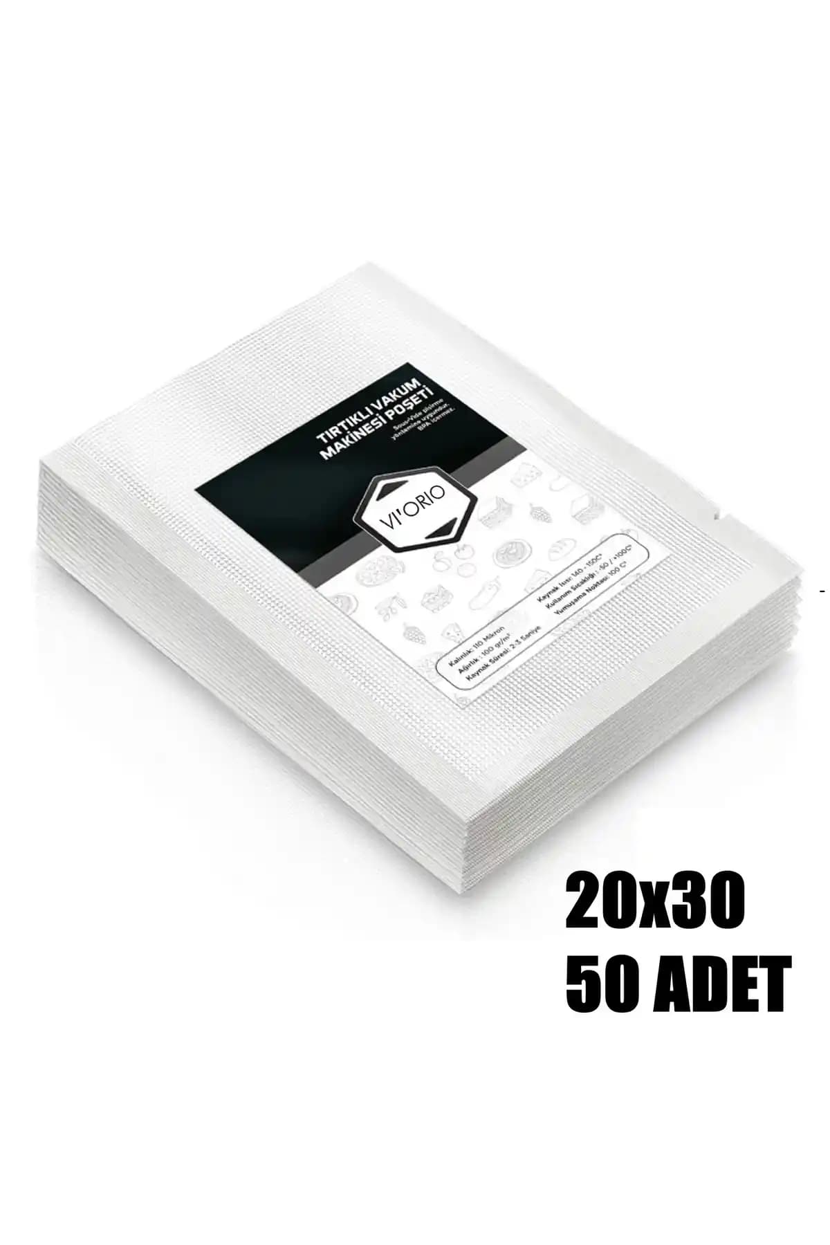 VI'ORIO 20x30 Tırtıklı Vakum Poşeti: Dayanıklı ve Uyumlu Saklama Çözümü