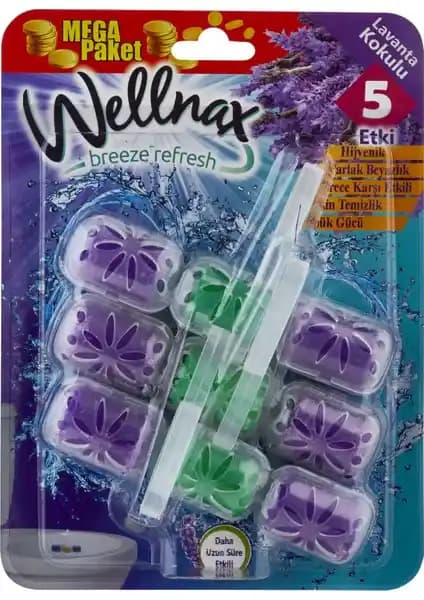 Wellnax Breeze Refresh Klozet Tabletleri Lavanta Aromasıyla Hijyen ve Ferahlık Sağlar