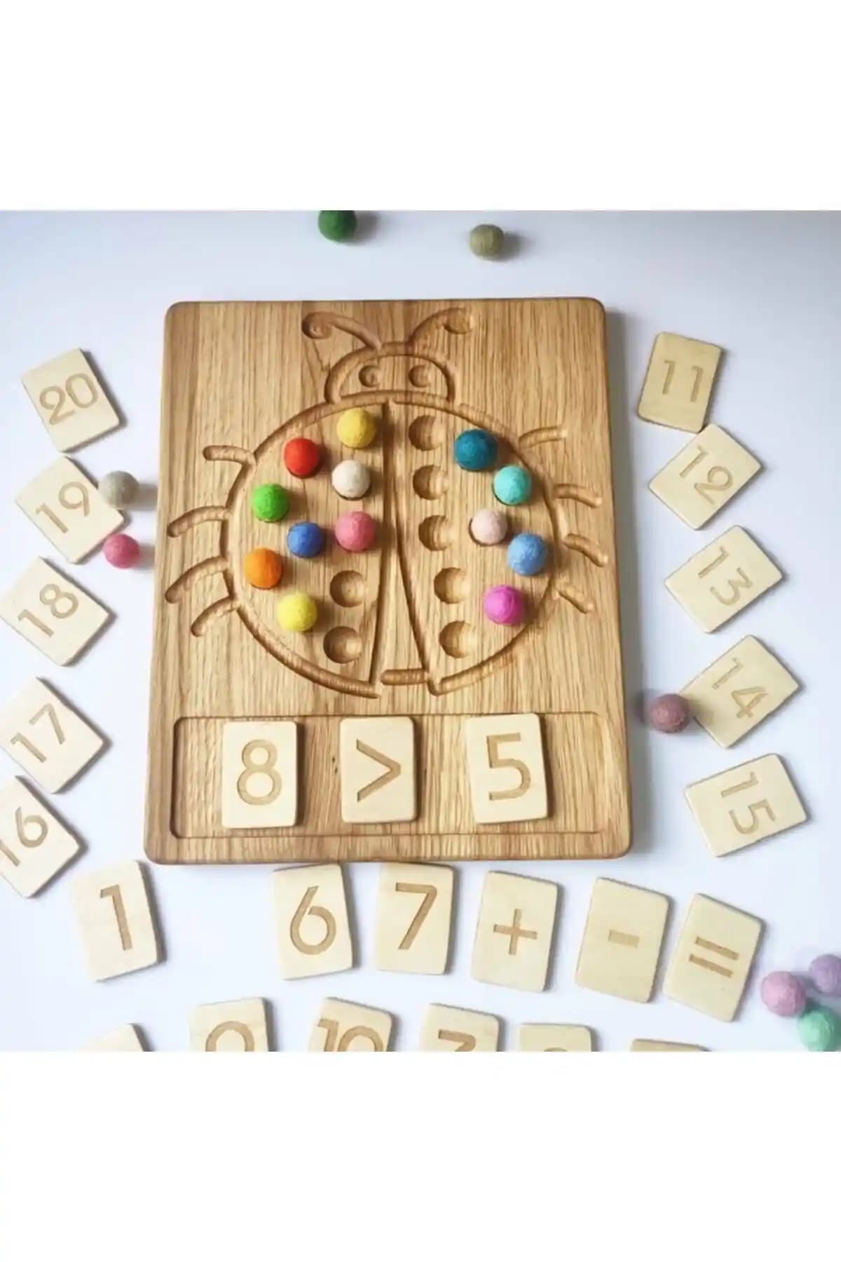MartinaCole Montessori Matematik Uğur Böceği Tahtası: Çocuklar İçin Eğitici ve Eğlenceli Öğrenme Aracı