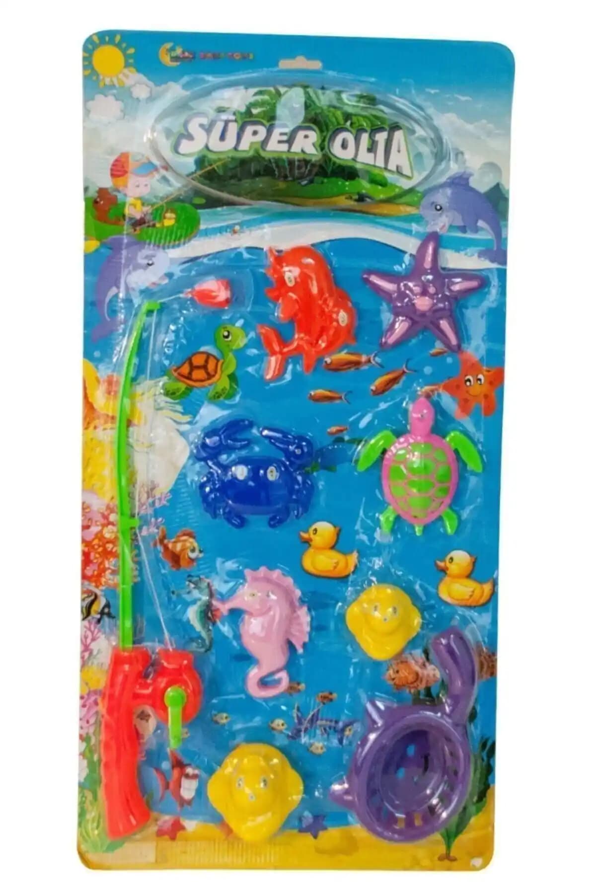 Ahi Mıknatıslı Olta Balık Etkinlik Seti Çocuklar İçin Eğitici ve Eğlenceli Okyanus Temalı Oyuncak