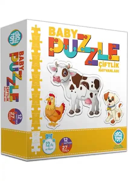 Çiftlik Hayvanları Temalı Bebek Puzzle Seti Çocukların Gelişimine Katkı Sağlar