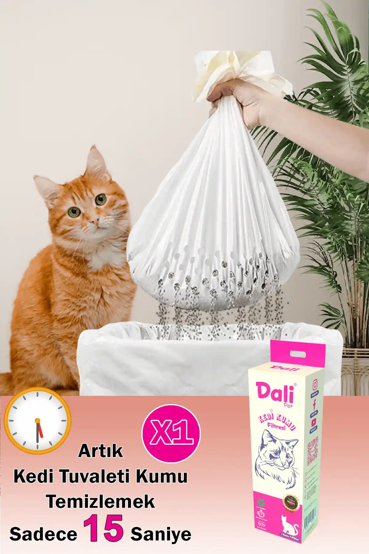 Dalipet Kedi Kumu Temizleme Elekli Filtre ile Hijyen ve Pratiklik Artırıcı Çözüm